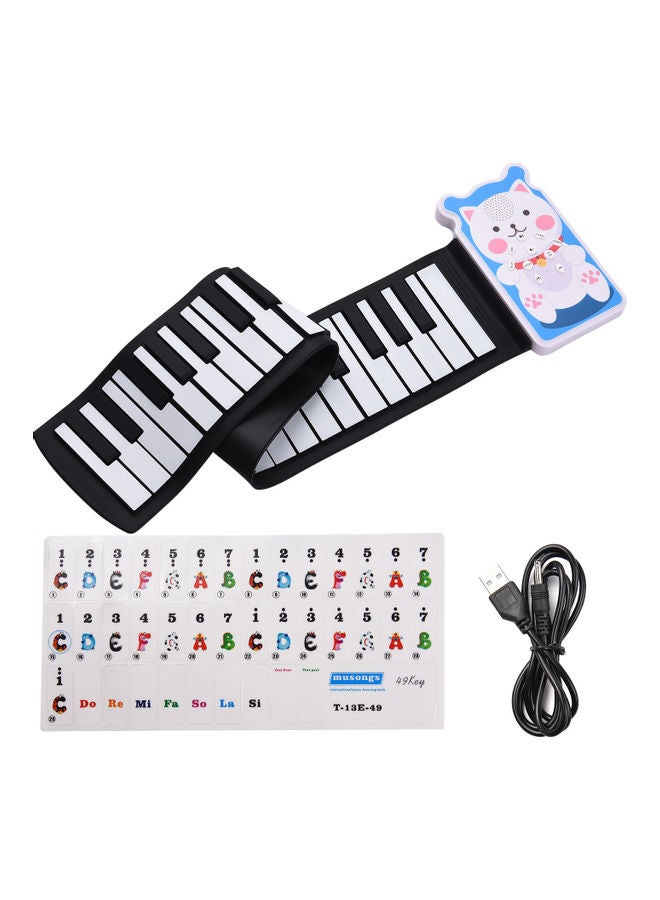Generic Cat Pattern 49-key Roll-up Electronic Piano  - Image 4