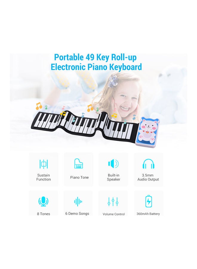 Generic Cat Pattern 49-key Roll-up Electronic Piano  - Image 3
