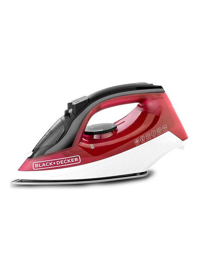 BLACK+DECKER Steam Iron- 1600 Watt X1550-B5 Red/White/Black - Image 1