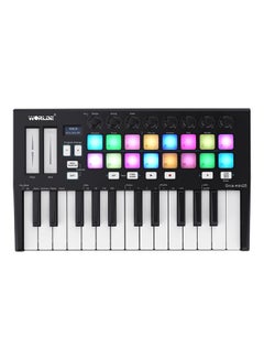 Portable 25-Key USB Midi Keyboard Controller