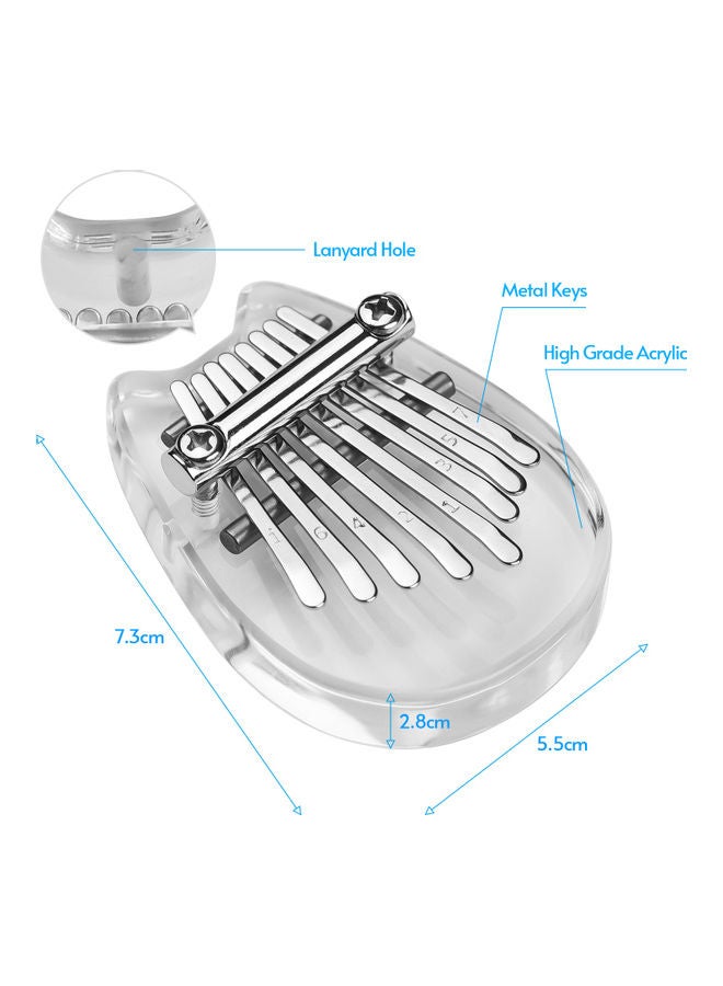 Generic Kalimba 8 Keys Thumb Piano with Lanyard  - Image 2