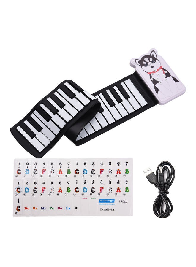 Generic Puppy Pattern 49-key Roll-up Electronic Piano  - Image 4