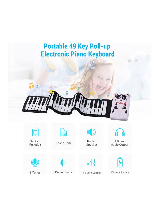Generic Puppy Pattern 49-key Roll-up Electronic Piano  - Image 5