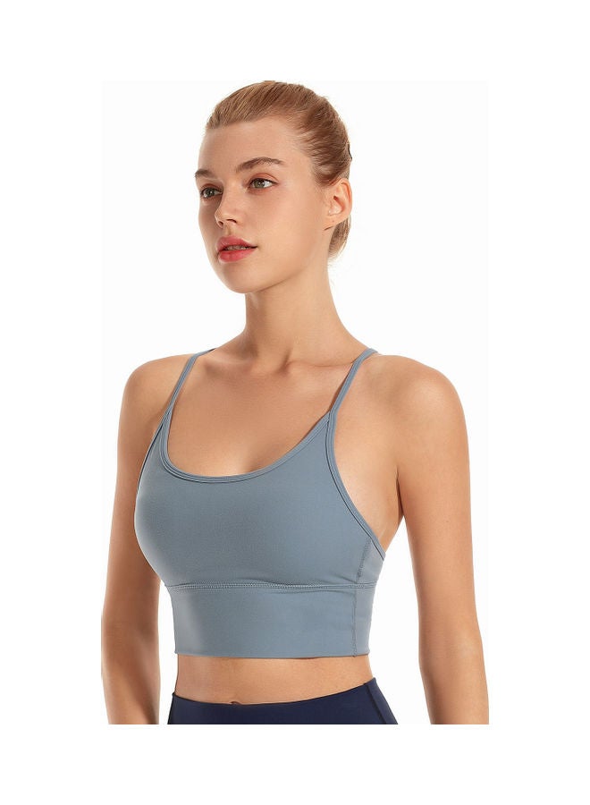 Wireless Sports Bra Blue - Image 2