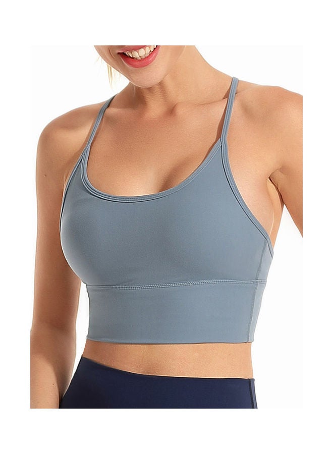 Wireless Sports Bra Blue - Image 3