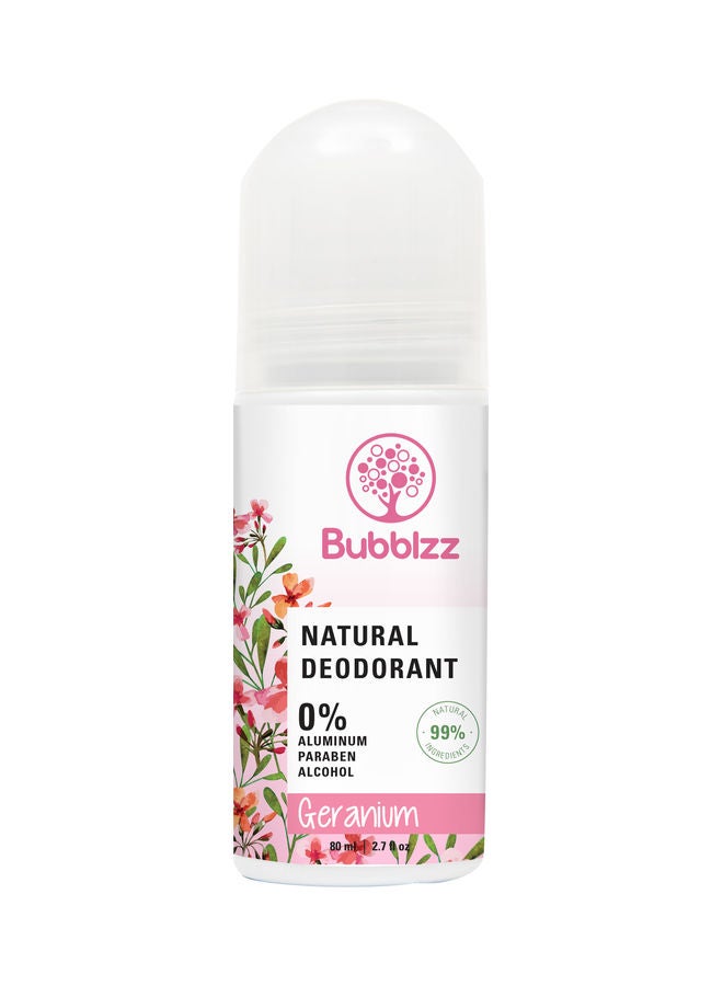 Bubblzz Geranium Natural Deodorant 80ml 