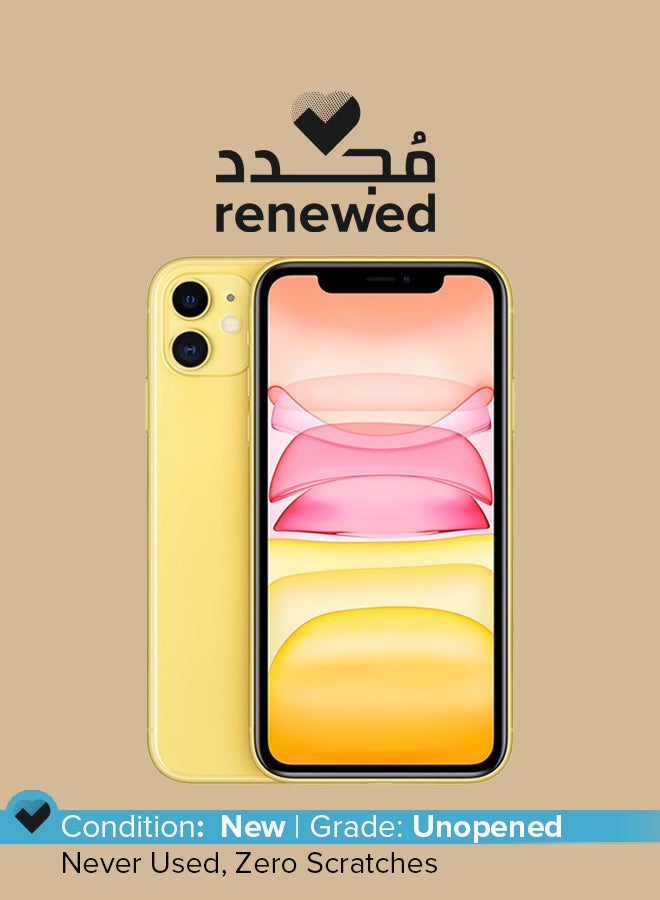 ابل  منتج مجدد - آيفون 11 برو ماكس مزود بتطبيق فيس تايم وذاكرة داخلية 128 جيجابايت ويدعم تقنية 4G LTE، لون أصفر - مواصفات عالمية - Image 1
