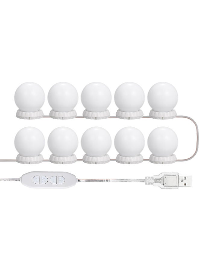 10-Piece Vanity LED Mirror Light Set White - Image 1
