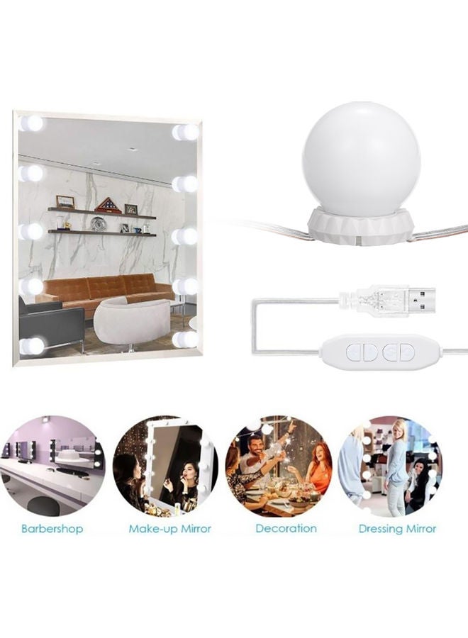 10-Piece Vanity LED Mirror Light Set White - Image 4
