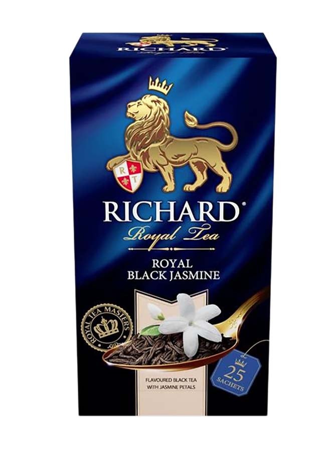 RICHARD Envelope Royal Black Jasmine25 Teabags 45grams 