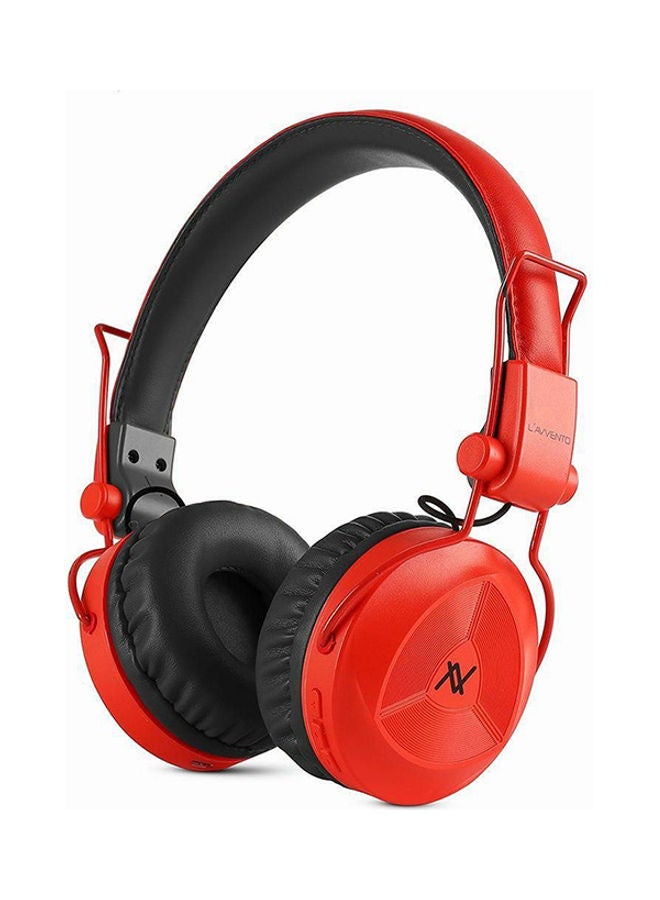 L'avvento Bluetooth 5.0 Over-Ear Headphone With Turbo Bass Mic Red/Black - Image 1