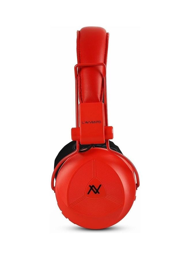 L'avvento Bluetooth 5.0 Over-Ear Headphone With Turbo Bass Mic Red/Black - Image 2