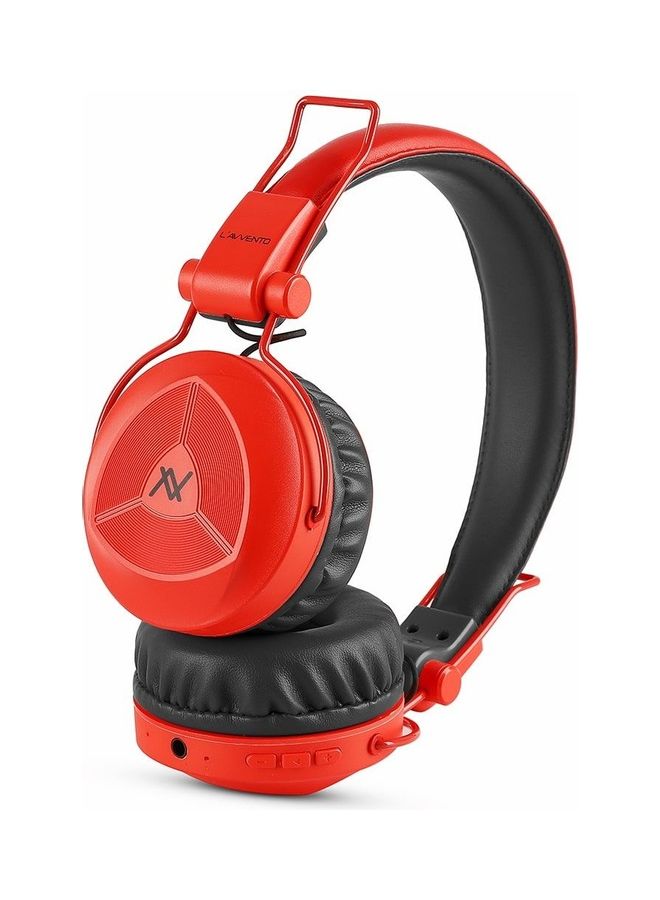 L'avvento Bluetooth 5.0 Over-Ear Headphone With Turbo Bass Mic Red/Black - Image 3
