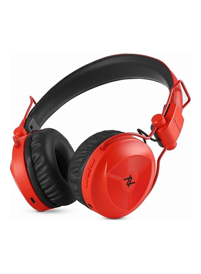L'avvento Bluetooth 5.0 Over-Ear Headphone With Turbo Bass Mic Red/Black - Image 4