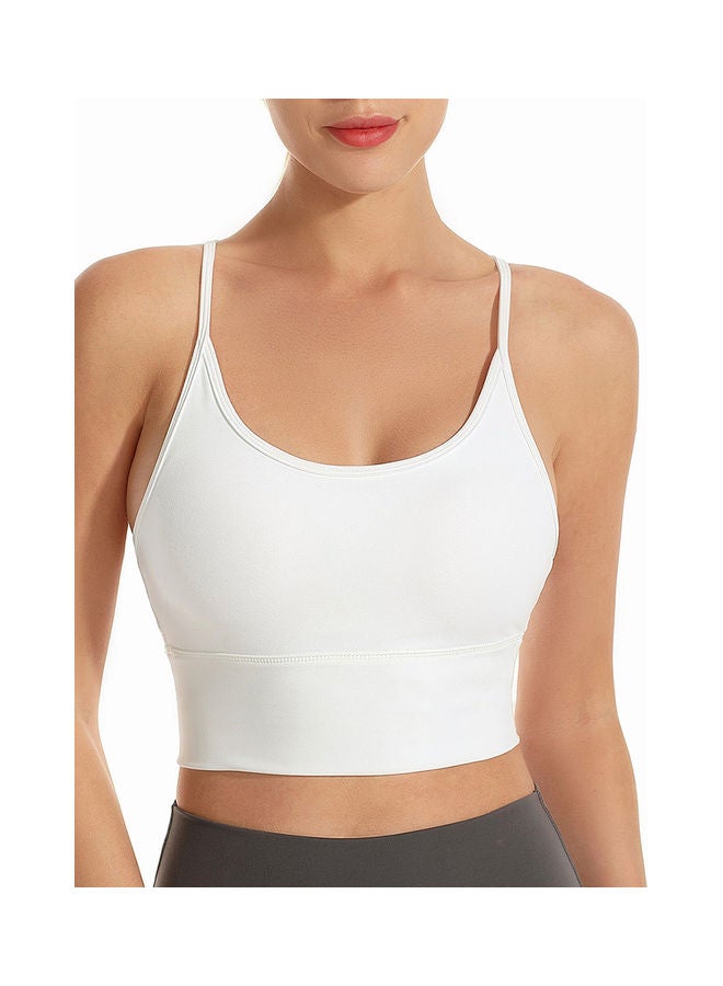 حمالة صدر رياضية بلا سلك أبيض - Image 2