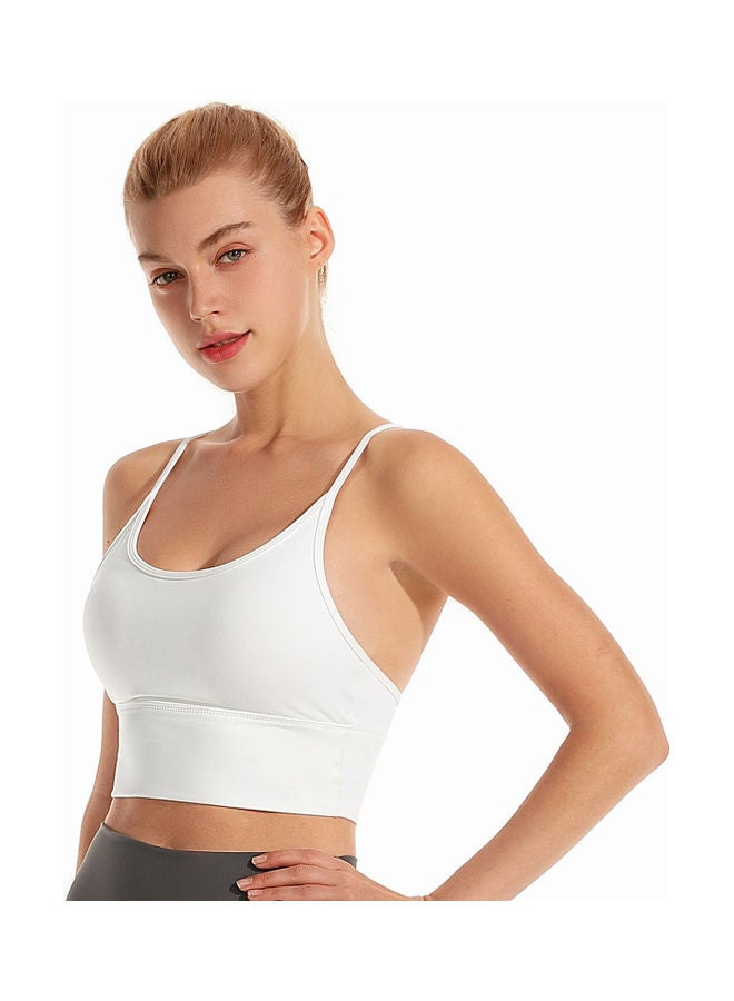 حمالة صدر رياضية بلا سلك أبيض - Image 3