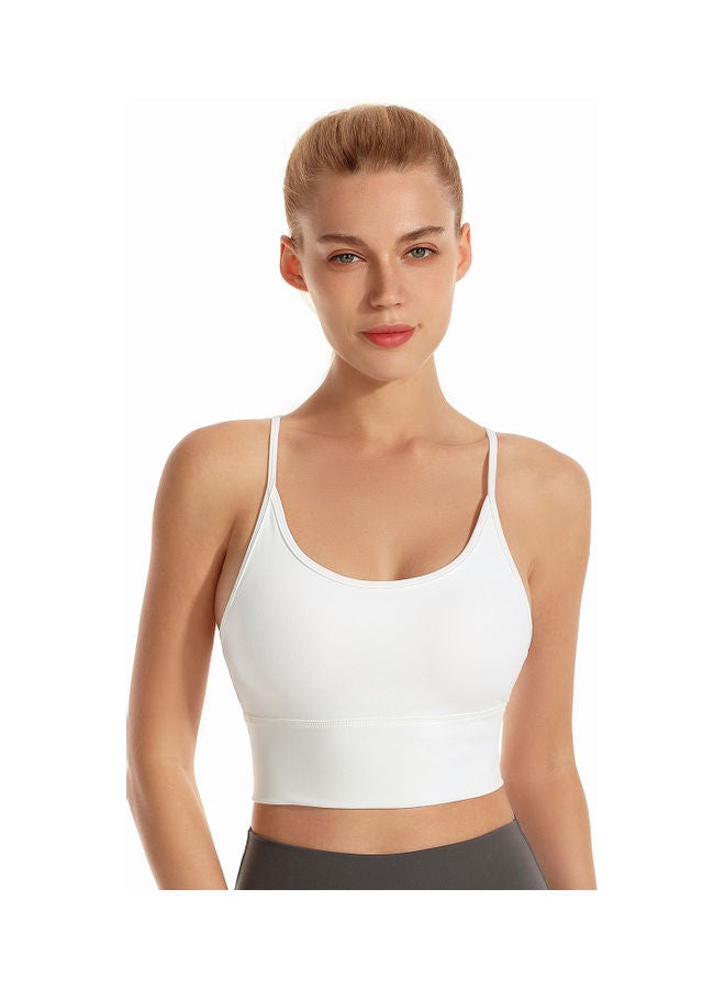 حمالة صدر رياضية بدون أسلاك أبيض - Image 3