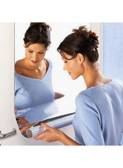 Generic Plastic Mirror Tile Sticker Silver 39.37 x 19.68cm  - Image 1