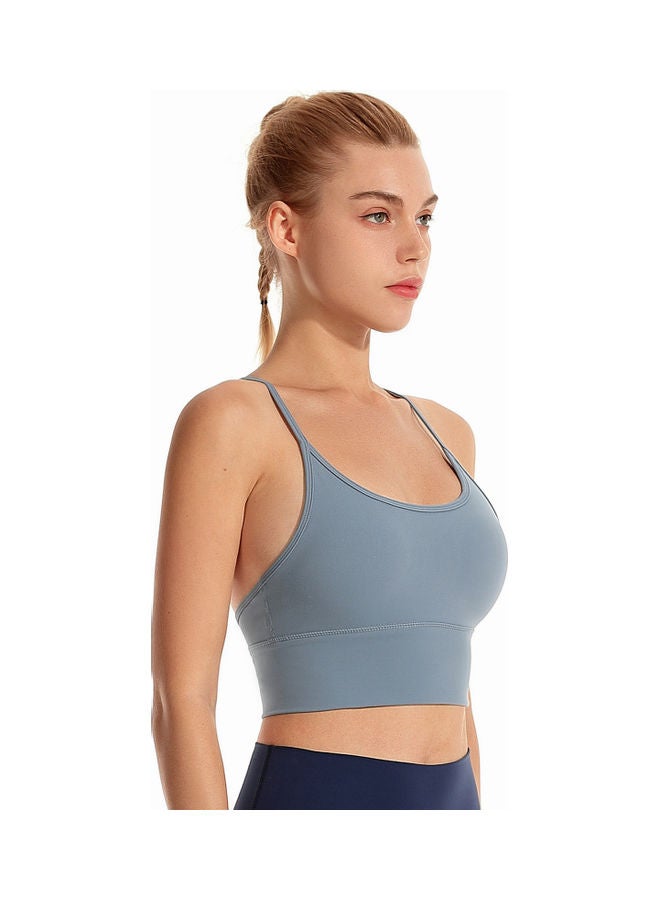 Wireless Sports Bra Blue - Image 2