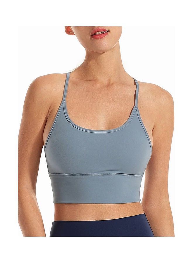 Wireless Sports Bra Blue - Image 4