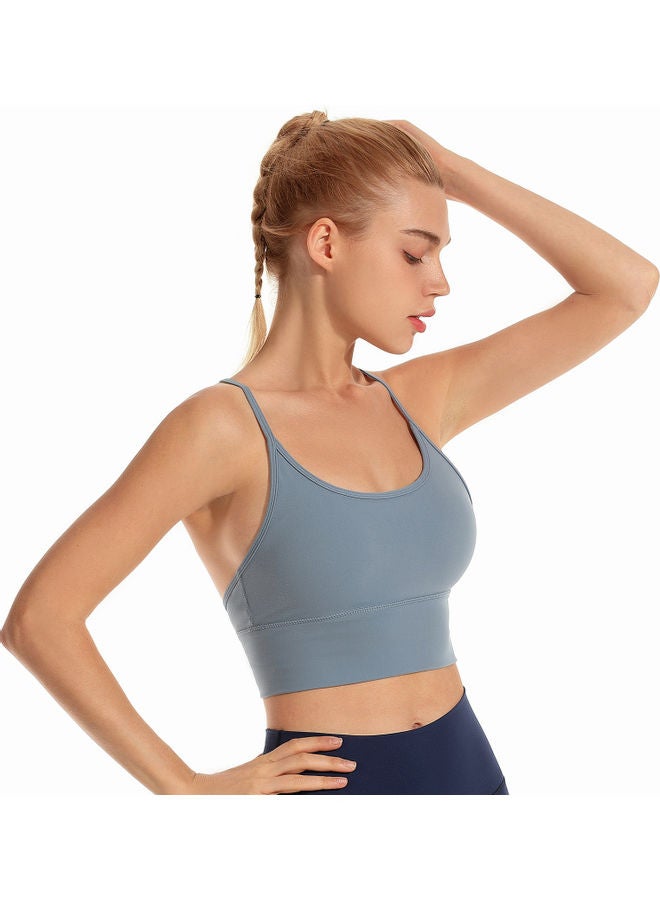 Wireless Sports Bra Blue - Image 5