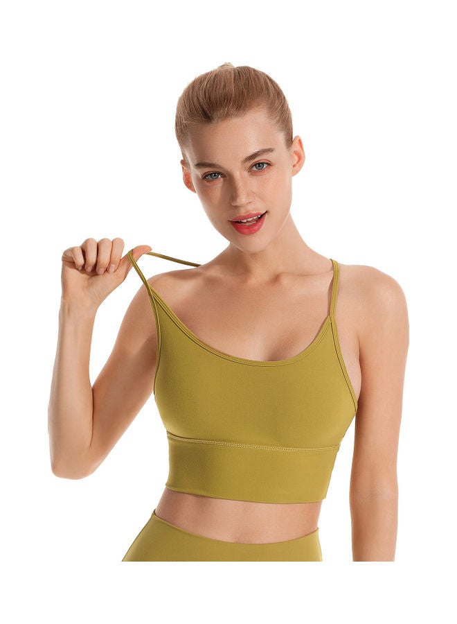 حمالة صدر رياضية لا تحتوي على أسلاك أصفر - Image 1