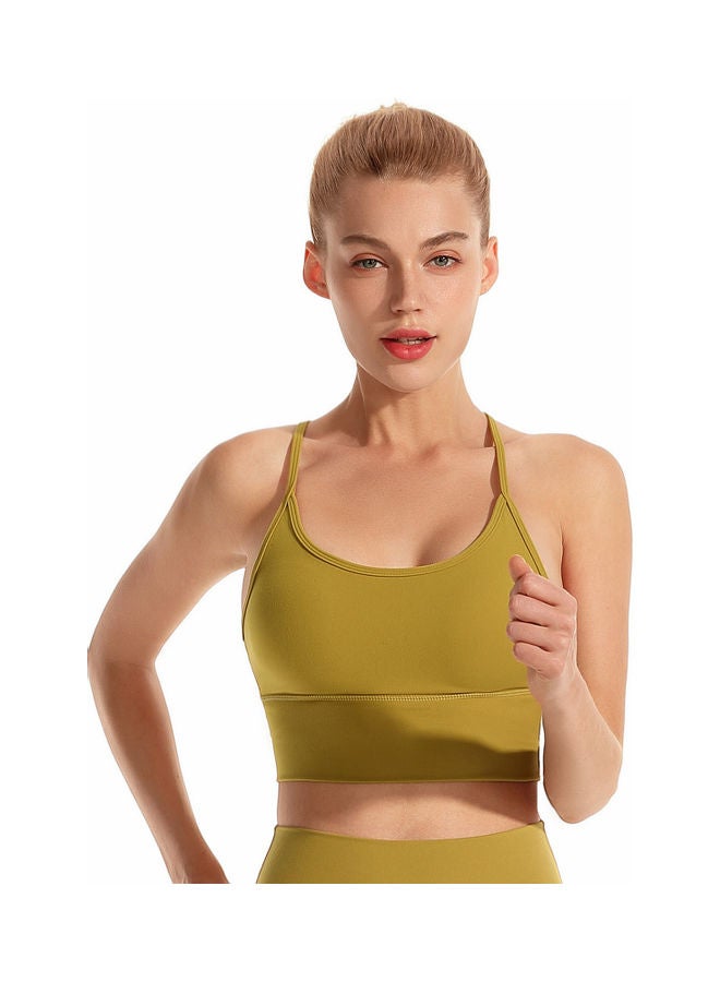 حمالة صدر رياضية لا تحتوي على أسلاك أصفر - Image 2