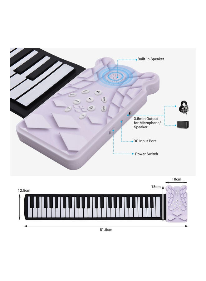 Generic Portable 49-Key Roll-Up Electronic Piano Keyboard  - Image 4