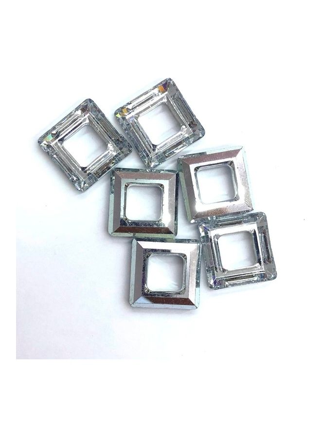 6piece- Square shaped glass crystal  - Image 1