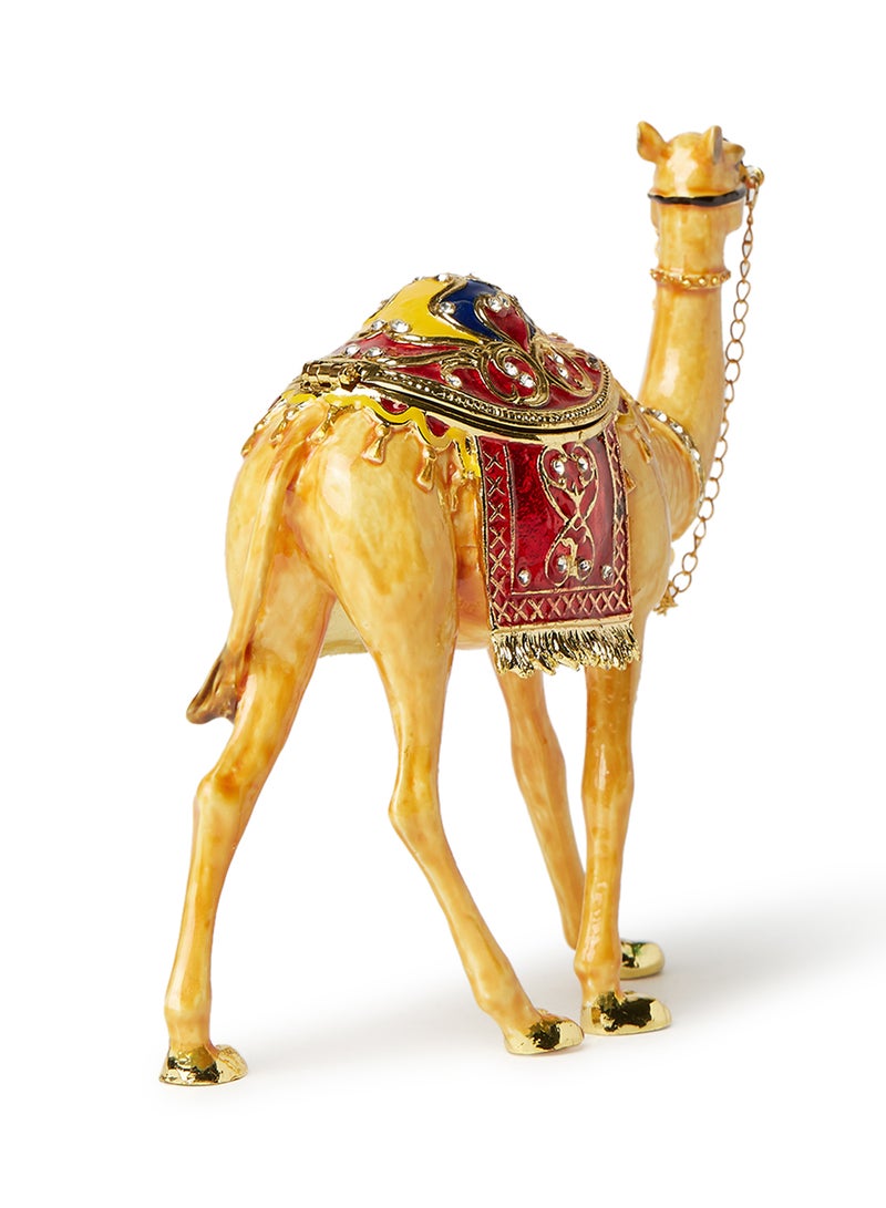 Al Jaber Decorative Gold Plated Camel Figurine Gold/Red/Yellow - Image 3