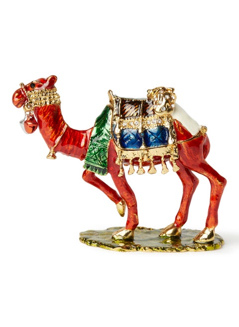 Decorative Gold Plated Camel Figurine Multicolour