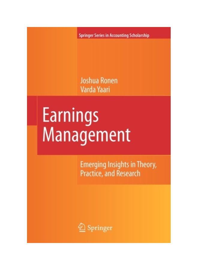 Earnings Management: Emerging Insights In Theory, Practice, And Research paperback english - 2010 