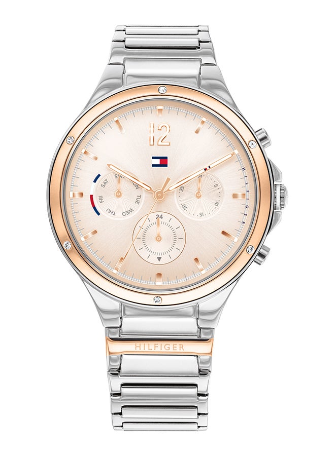 TOMMY HILFIGER Women's Eve Round Shape Stainless Steel Analog Wrist Watch 38 mm - Silver - 1782279  - Image 1