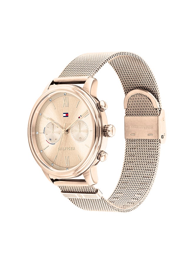 TOMMY HILFIGER - Women's Blake Round Shape Stainless Steel Analog Wrist Watch 38 mm - Carnation Gold - 1782303 - Image 1