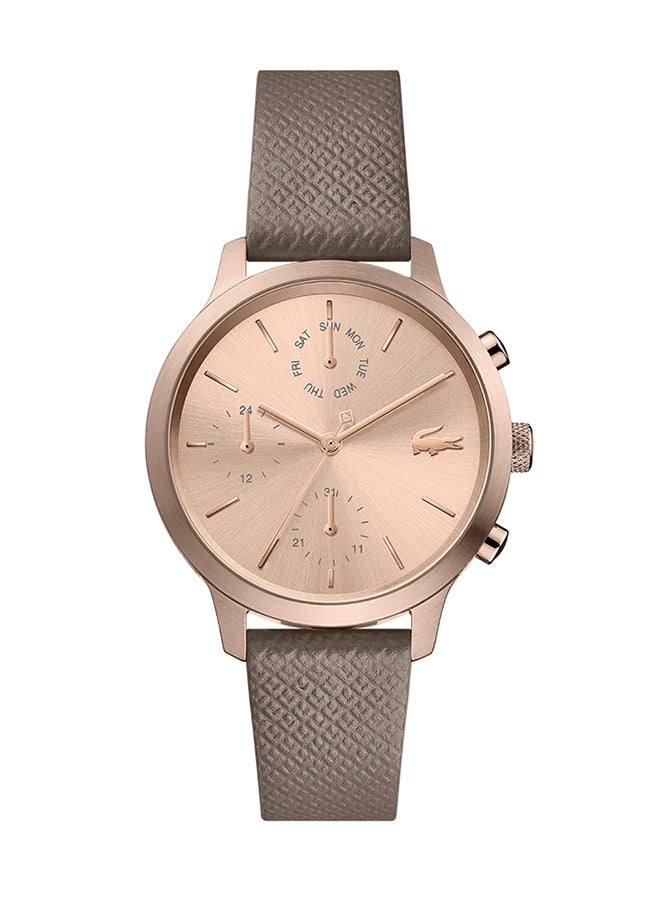 لاكوست ساعة يد بعقارب وسوار من الجلد طراز 2001150 للنساء - Image 1