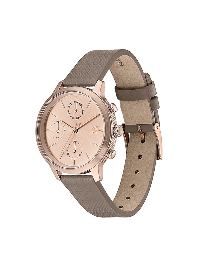 لاكوست ساعة يد بعقارب وسوار من الجلد طراز 2001150 للنساء - Image 3