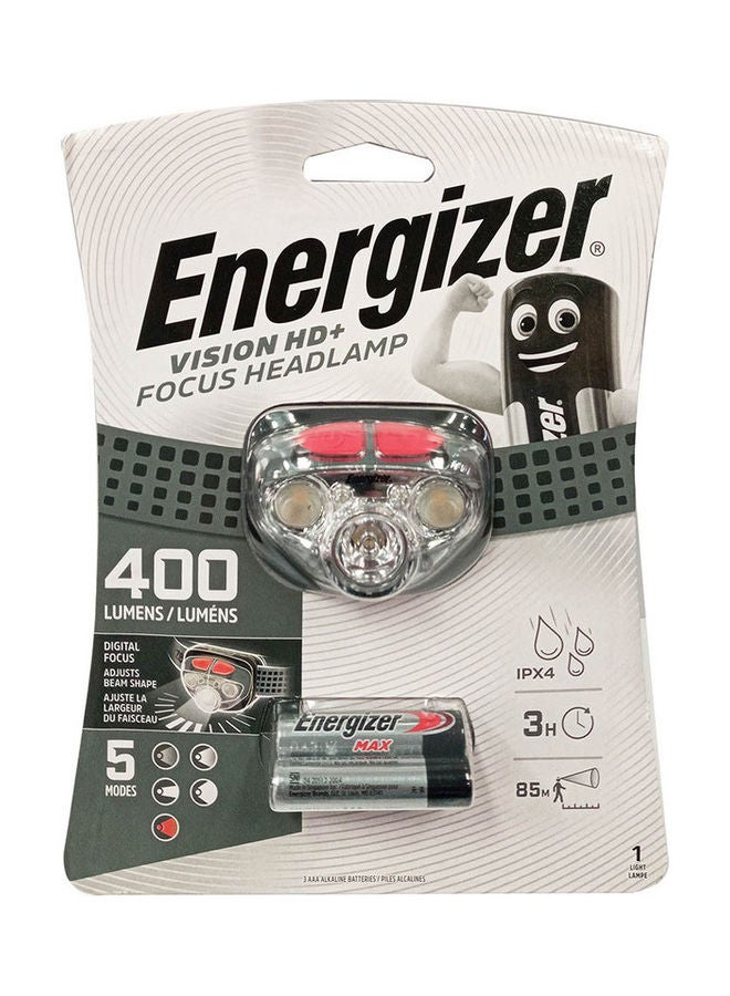 Energizer - Energizer LED  Headlight , Out Door,Hand Free, Champing/Cycling, 400 Lumen  Vision Hd + Focus Headlamp BLACK - Image 1
