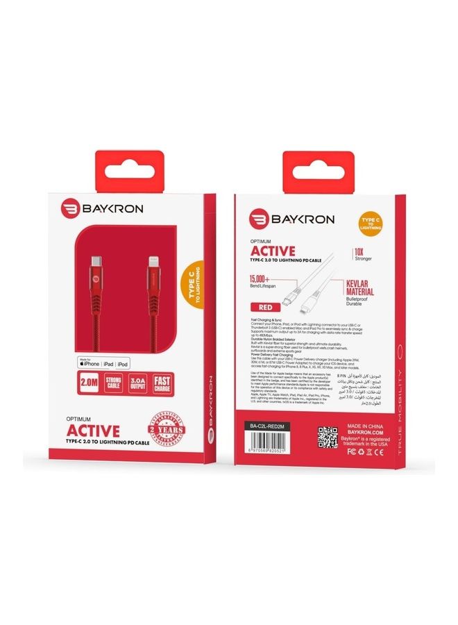 بايكرون كابل USB أحمر - Image 1