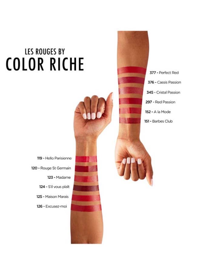 L'OREAL PARIS - Color Riche Lipstick Satin 297 Red Passion - Image 1