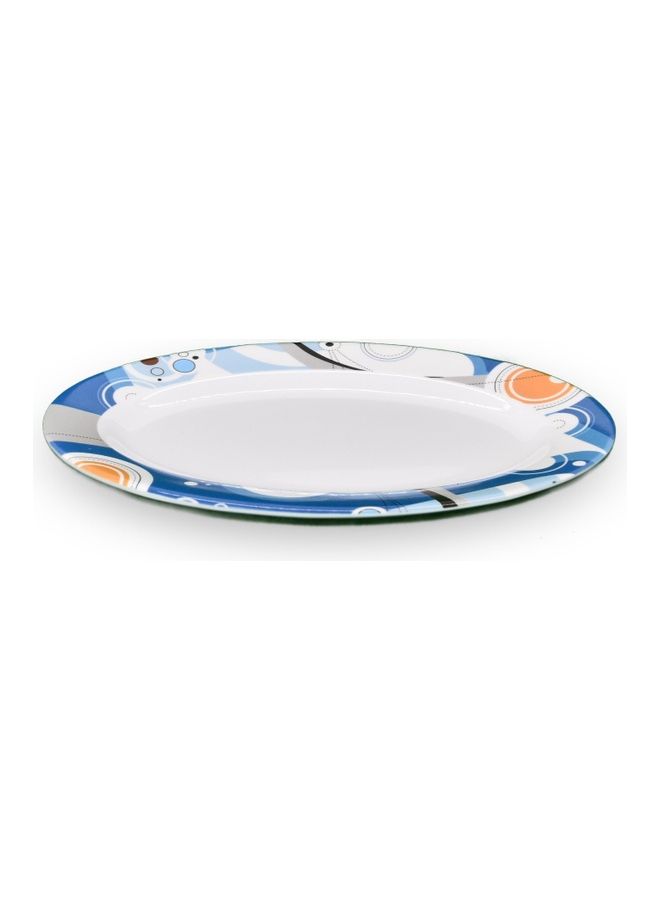 MALA Melamine Platter White/Blue/Yellow 9.5inch