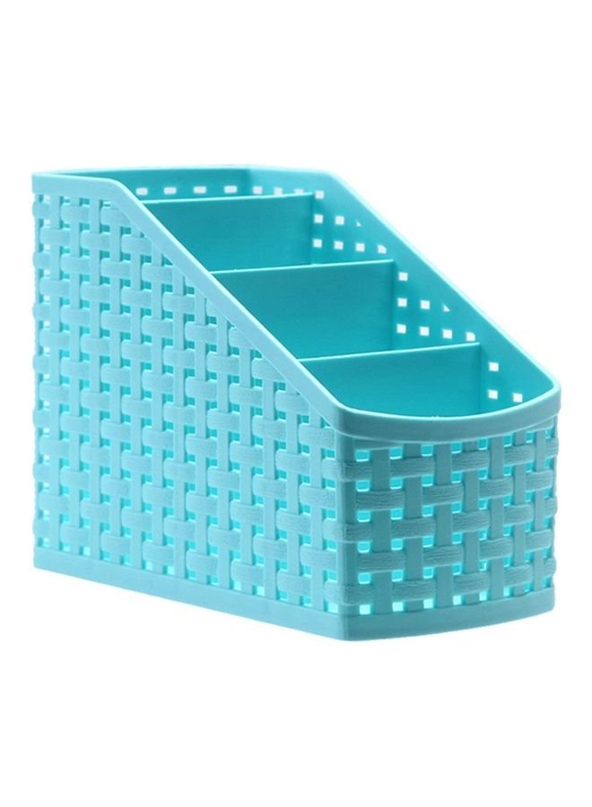 4-Sections Plastic Storage Basket Blue 15x13x7cm  - Image 1