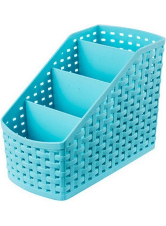 4-Sections Plastic Storage Basket Blue 15x13x7cm  - Image 2