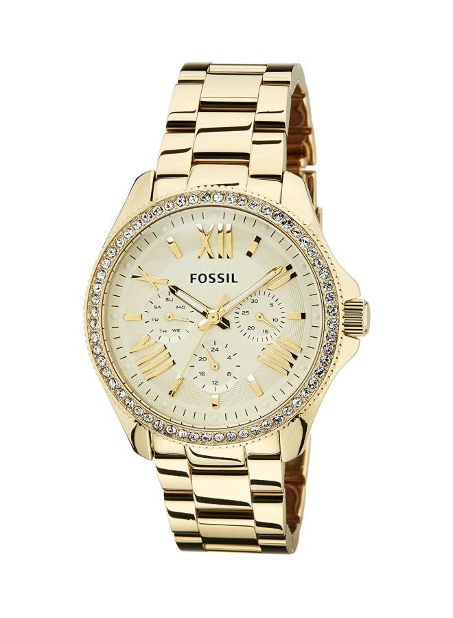 فوسيل ساعة يد سيسيل بعقارب مقاومة للماء طراز AM4482 - 40 مم - ذهبي women - Image 1