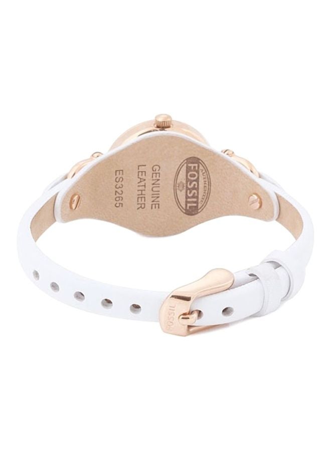 FOSSIL - Women's Water Resistant Analog Watch ES3265 - 26 mm - White - Image 1
