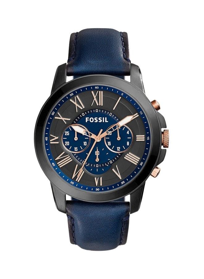 FOSSIL Men's Grant Chronograph Analog Watch Fs5061 - 44 mm - Blue  - Image 1