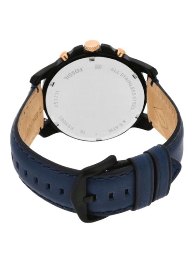 FOSSIL Men's Grant Chronograph Analog Watch Fs5061 - 44 mm - Blue  - Image 2