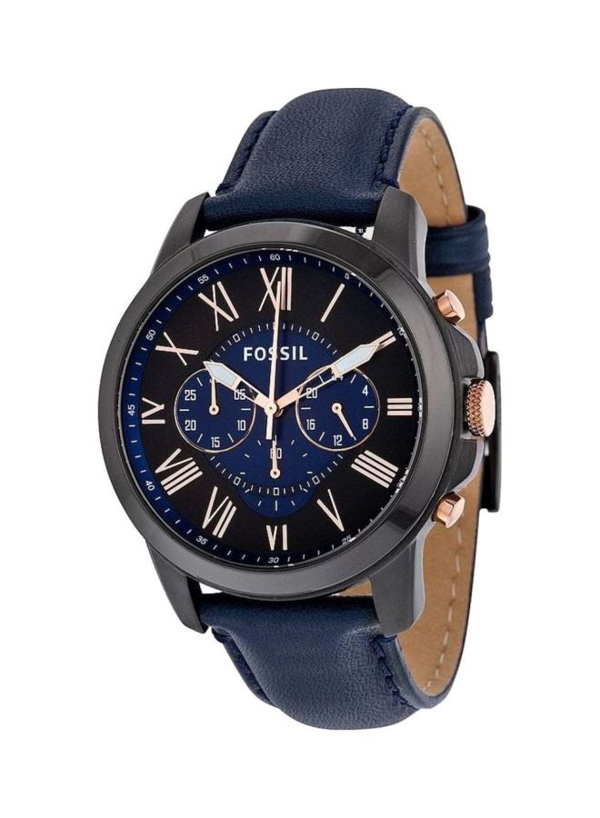 FOSSIL Men's Grant Chronograph Analog Watch Fs5061 - 44 mm - Blue  - Image 5