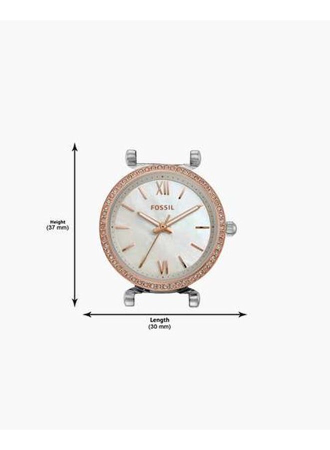 FOSSIL Women's Carlie Mini Water Resistant Analog Watch ES4649 - 28 mm - Silver/Gold  - Image 4