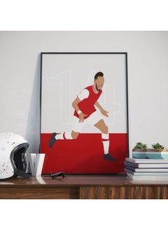 Pierre-Emerick Aubameyang Themed Poster With Frame Multicolour 50x40cm