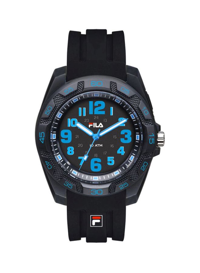 فيلا ساعة أنالوج مقاومة للماء 38-091-002 - 44 مم - سوداء - Image 1